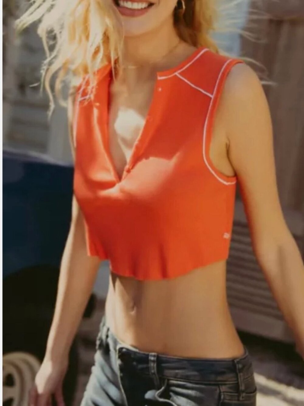 Bright Red/Orange Tank Top
